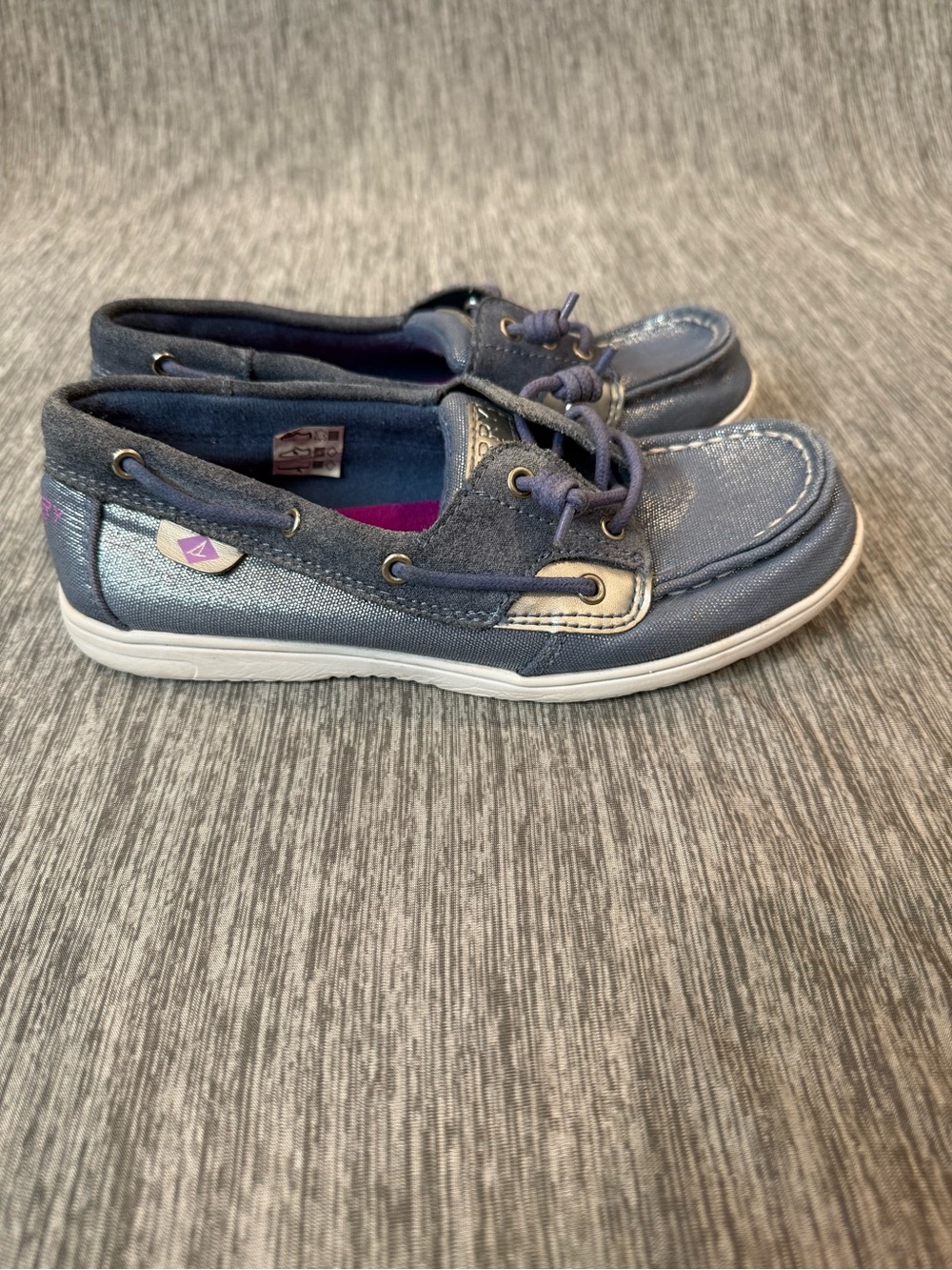 Girls' Navy Blue Sperry Canvas Boat Shoes